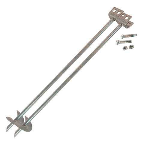 3/4" x 36" w/  4"Helix Galvanized DTH- Set of 2