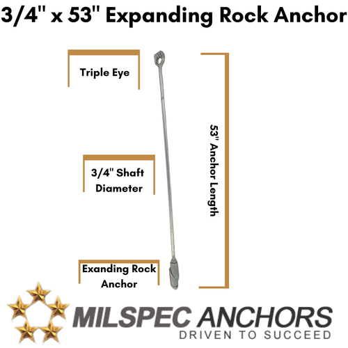 3/4" x 53" Expanding Rock Anchor