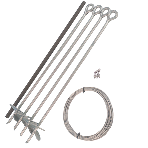 Storage Building Tie Down Kit (Galvanized) w/ Installation Rod
