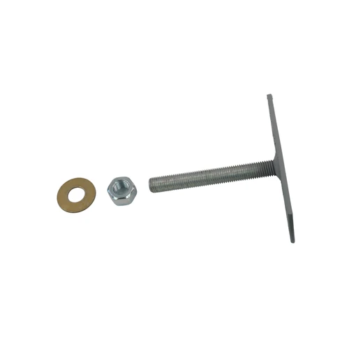 4" x 8" Adjustable Cold Galvanized Floor Support T-Post w/ Rod,Nut,Washer