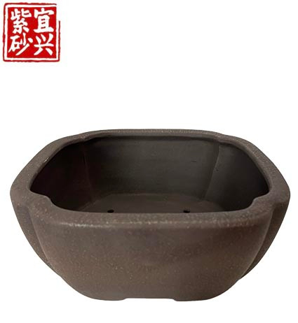 Square, unglazed pot, 20x8.5x19.5cm