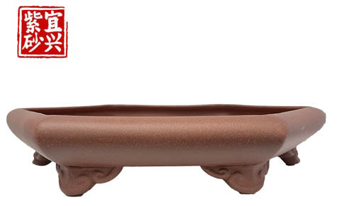 Hexagonal, unglazed pot, 30x6x27cm