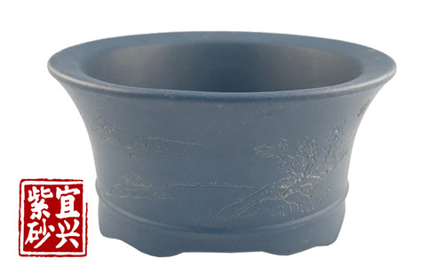 10.8 x 5.5 x 10.8 Round Pot with Design