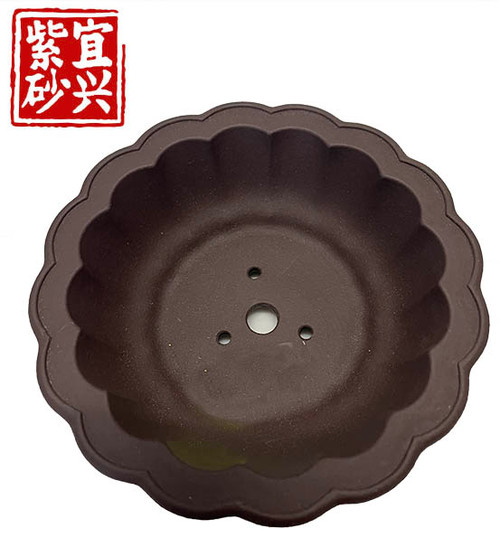 Yixing round fluted pot