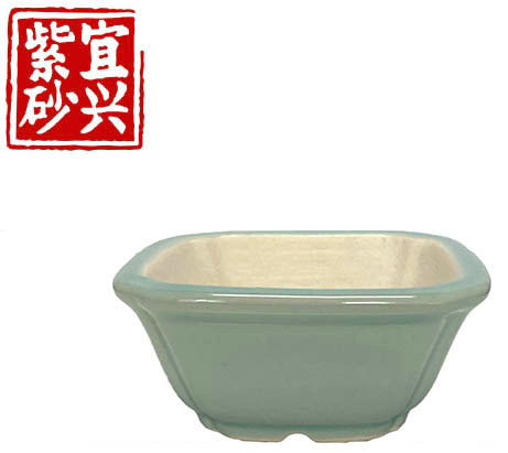 Turquoise glazed pot 8.3x3.7x8.3cm