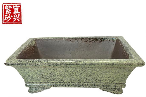 Rectangular pot with speckle glaze