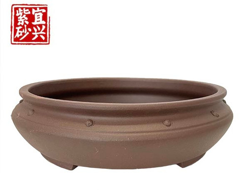 Round pot, brown colour  23x7x23cm