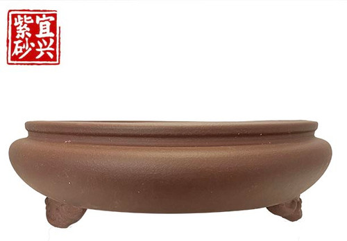 Circular brown coloured pot 30x8x30cm