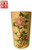 Cylindrical pot with Chrysanthemum image. 10x18.5x10cm