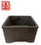 Square pot with carved sides