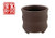 Round bamboo style pot, brown, 5.5x4.7x5.5cm