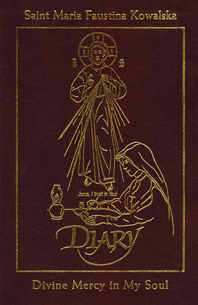 Diary of Saint Maria Faustina Kowalska – In Brown/Burgundy Leather: Divine Mercy in My Soul