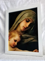 Virgin Mary & Child - Framed Artwork - White