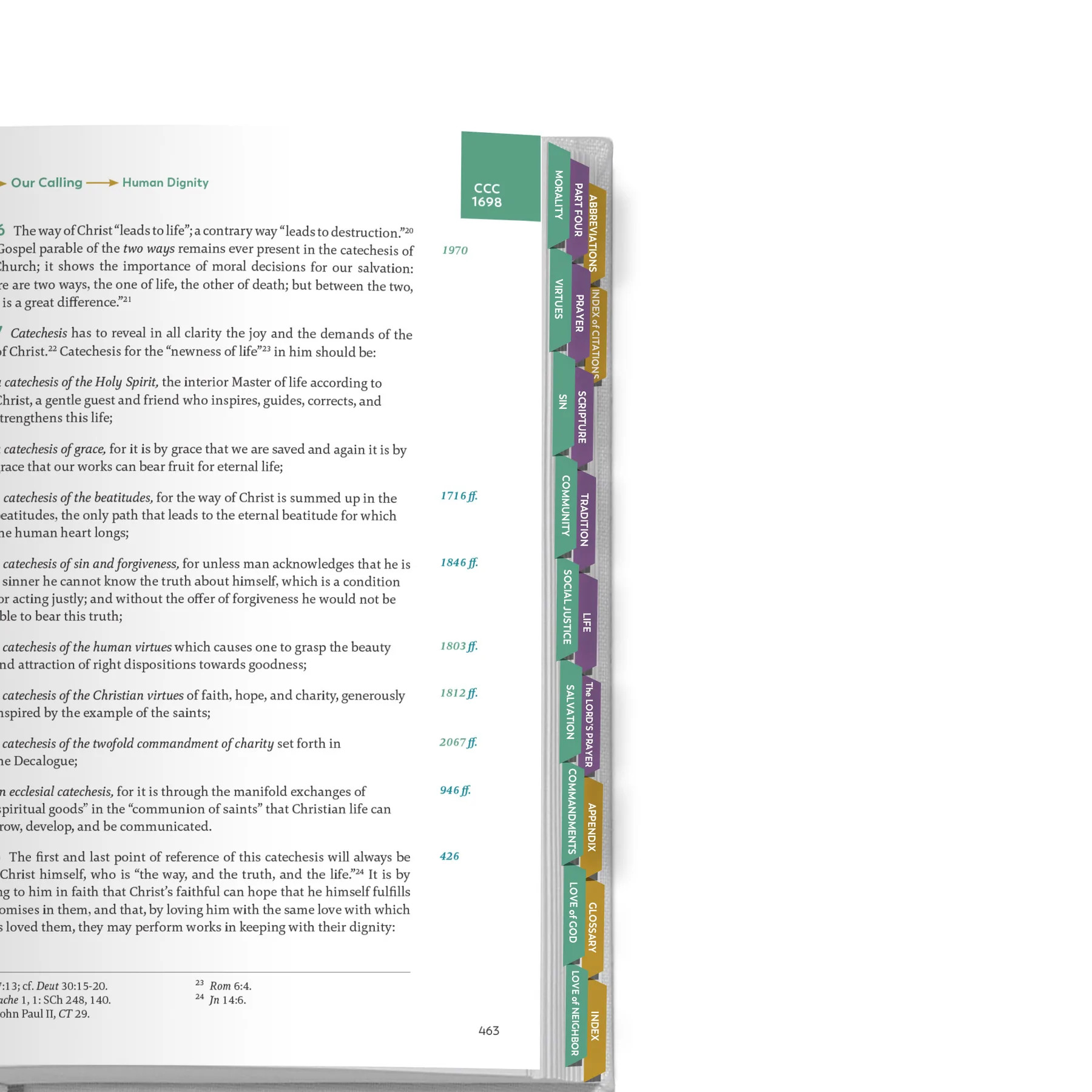 Foundations of Faith Catechism of the Catholic Church Indexing Tabs