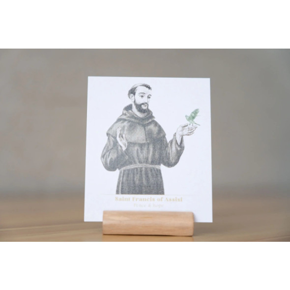 Saint Francis of Assisi Candle – Peace & Hope - Saintly Scents