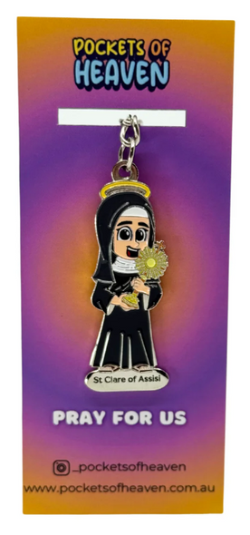 Saint Keyrings (St. Clare of Assisi) - Pockets of Heaven