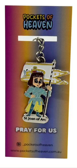 Saint Keyrings (St. Joan of Arc) - Pockets of Heaven
