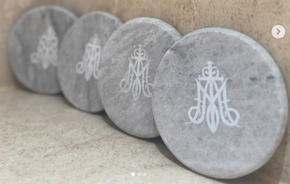 Immaculata Marble Coasters (set of 4) - Crescendo Creations