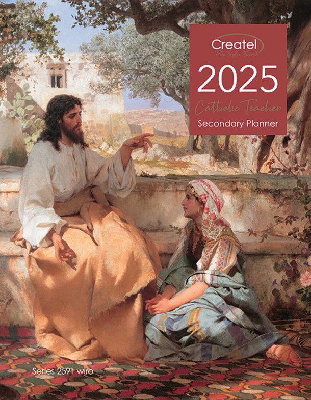 Catholic Teacher Secondary Weekly Planner, 2025 - Createl