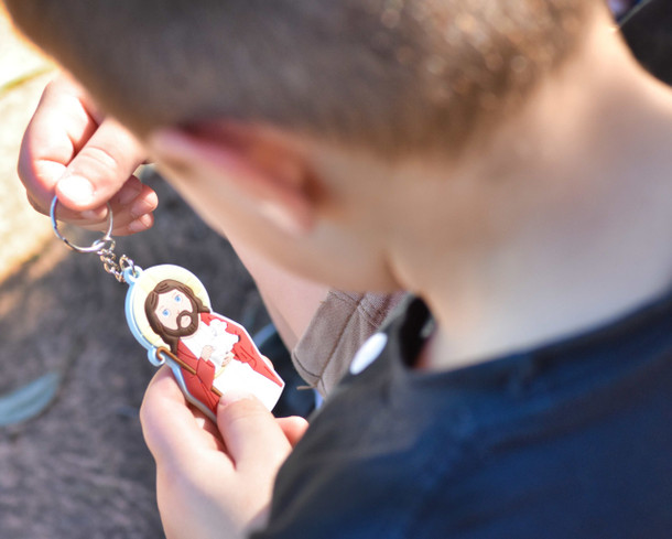 Jesus the Good Shepherd Key Ring - Little Saints by Norma