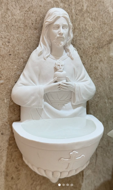 Holy Water Font - Sacred Heart of Jesus - Crescendo Creations