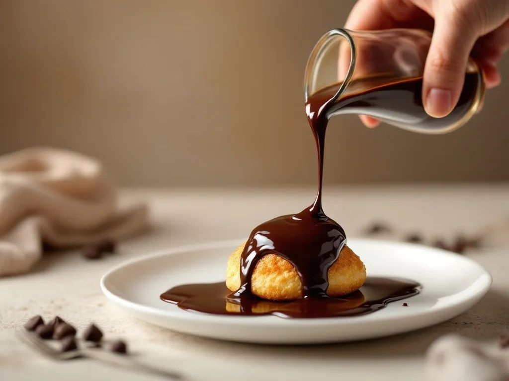 sos de ciocolata pentru profiterol