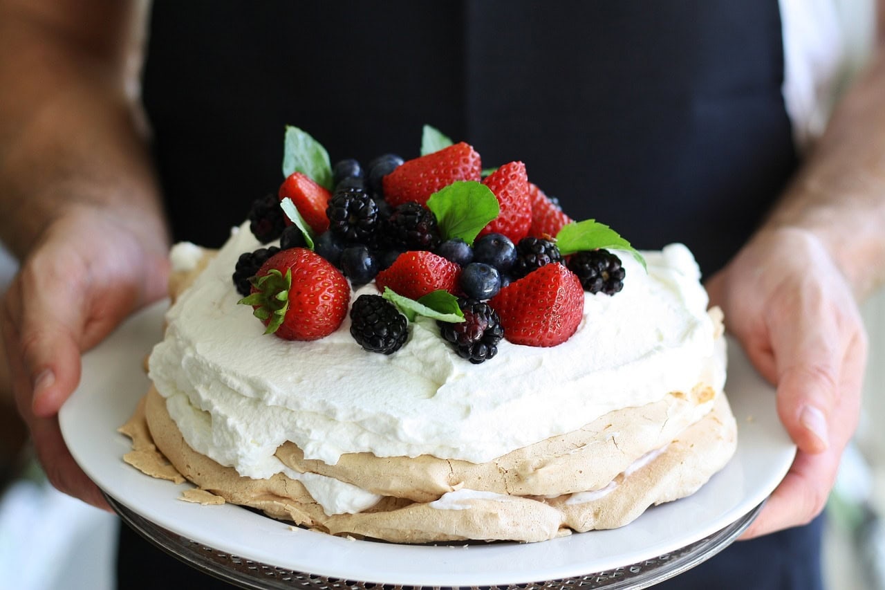 Ingrediente pentru rețeta de prăjitură Pavlova originală