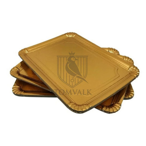 Tavite aurii din carton 10 x 16 cm - pachet 100 buc.