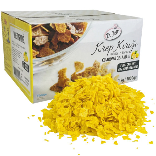 Fulgi crocanți / Paillet Feuilletine cu aromă de lămaie, 1kg  Dr. Gusto