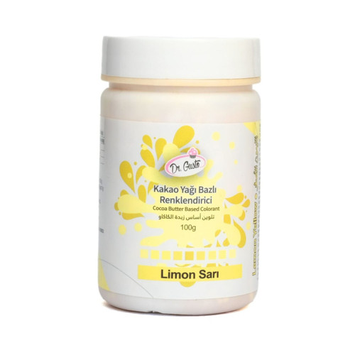 Colorant alimentar pentru ciocolata pe baza de unt de cacao - GALBEN LEMON - Dr. Gusto 100gr