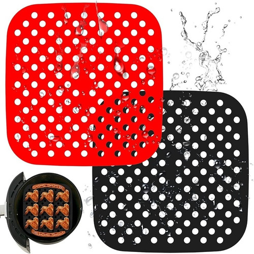 Covoraș din silicon pentru friteuză, reutilizabil, 19x19 cm  Accesoriu practic pentru gătit sănătos