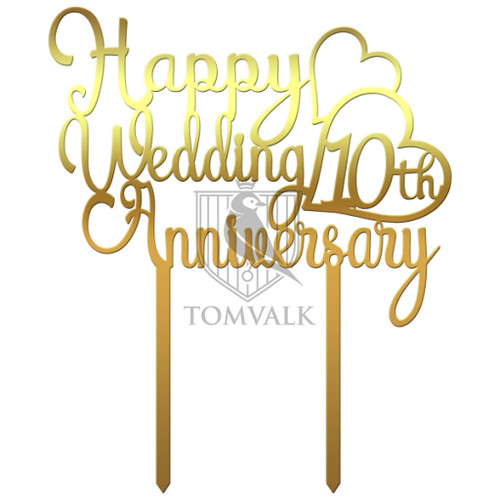 Topper tort aniversare casatorie Happy wedding anniversary