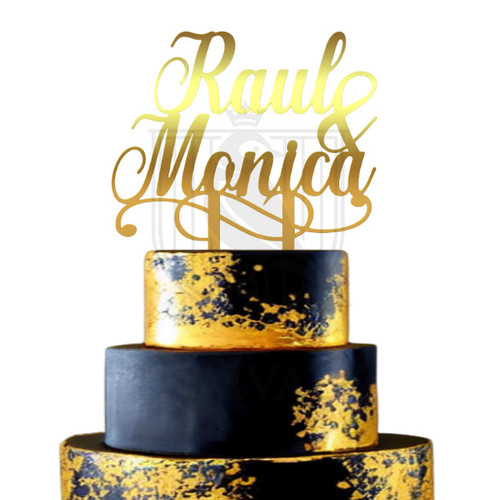 Tomvalk, Topper tort personalizat cu prenumele mirilor PN14, tomvalk.ro