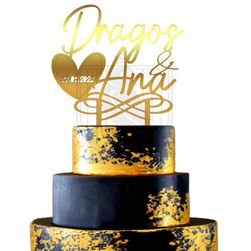 Topper tort nunta personalizat PIdp