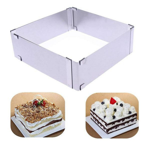 Forma reglabila tort patrate/dreptunghi - 15 cm - 28 cm - H 5cm