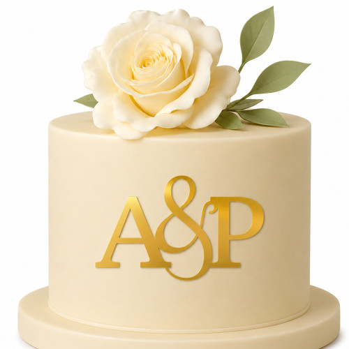 Topper tort nunta personalizat, fara picioruse - AP