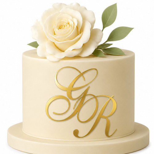 Topper tort nunta personalizat, fara picioruse - GR