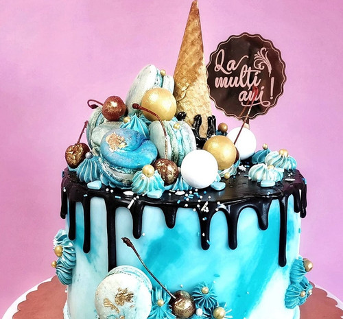 Set 10 cupcake topper La multi ani RG