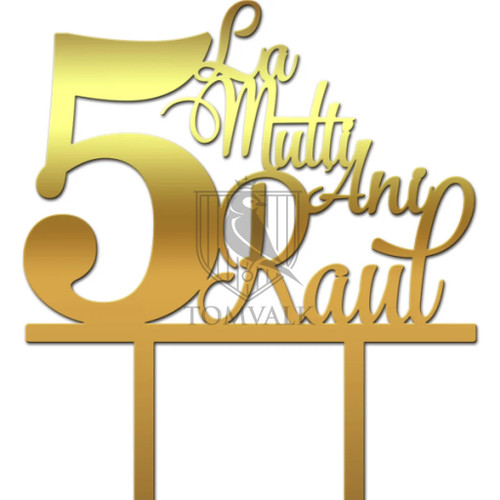 Cake topper personalizat Nume CfII