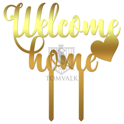 Topper tort Welcome Home pentru Baby Shower și petrecere de bun venit