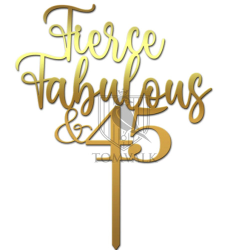 Topper tort personalizabil  Fierce & Fabulous