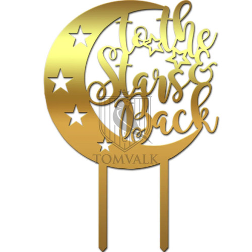 Topper pentru tort To the stars & back