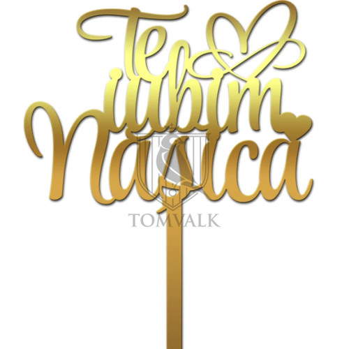 Topper pentru tort Te iubim nasica