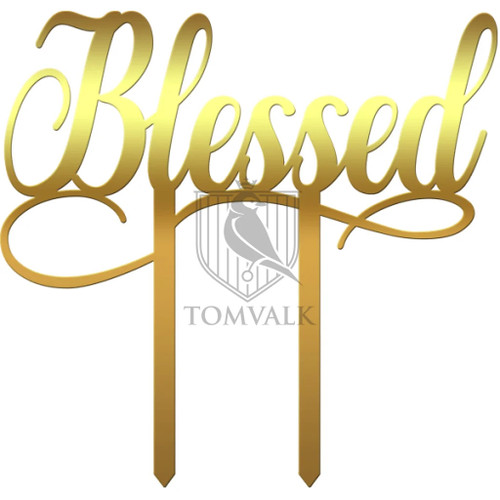 Topper pentru tort Blessed