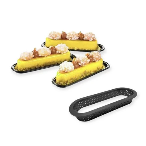Set 6 rame microperforate pentru tarte - Ovale