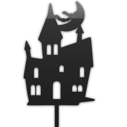 Topper Halloween, Topper pentru tort Haunted house, tomvalk.ro