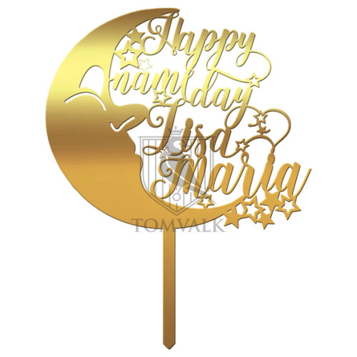 Topper tort Happy name day moon