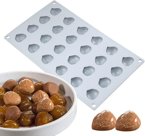 Forma de silicon pentru bomboane in forma de castane - 24 alveole