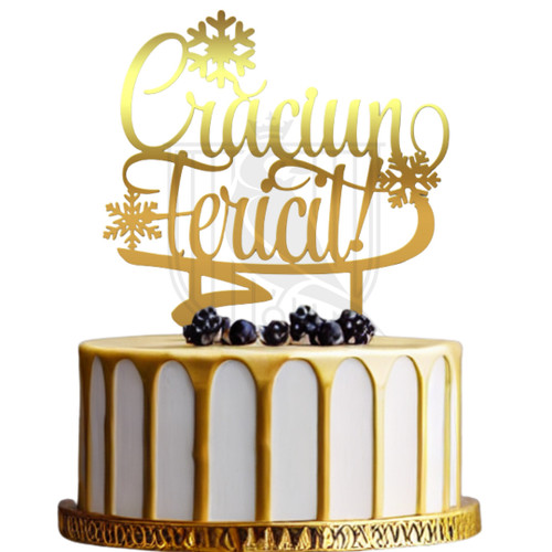 Topper pentru tort Crăciun Fericit Sty