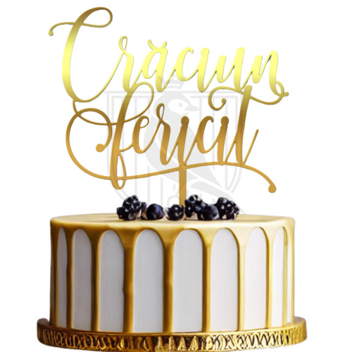 Topper pentru tort Craciun Fericit FnL